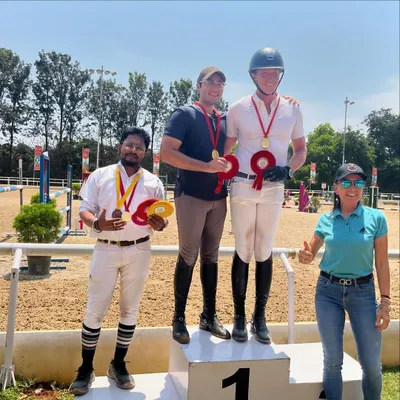 A proud podium moment for Team REA at the EIRS competition. Our rider and coach, Bharadwaj, took home gold and bronze, while our students also secured top placings in their categories.