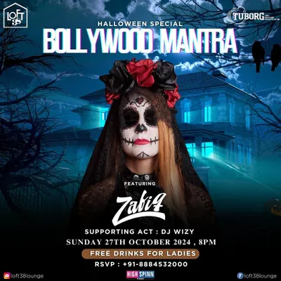 Getting into the Halloween spirit at Loft38 for a "Bollywood Mantra" themed night. I love when events have a creative dress code and decor.