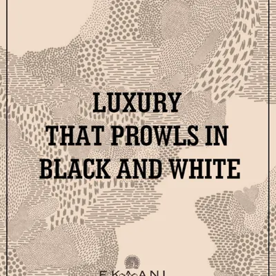 Luxury that prowls in black and white. This graphic introduces my Wild Noir Collection, defined by bold silhouettes, rich textures, and a palette of powerful noir tones crafted to make a fearless statement.