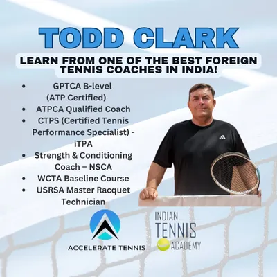 I believe in providing the best mentorship, which is why our programs are led by top coaches like Todd Clark. His ATP certification and expertise as a Certified Tennis Performance Specialist ensure our players receive world-class guidance.