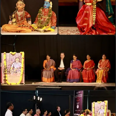 Glimpses from the Dhaatu International Puppet Festival 2023. This collage captures the variety of puppets on display and the esteemed guests who grace our events.