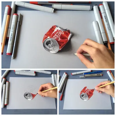 This drawing of a crushed Coca-Cola can is a demonstration of my hyperrealistic technique. The skills I use to capture the reflections on the metal and the precise lettering are the same skills I apply to create incredibly detailed and lifelike pet portraits.