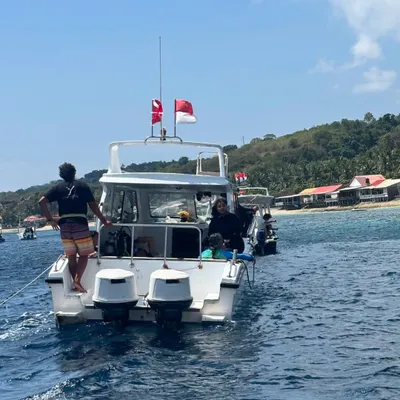 Our dive boat heading out for another adventure in Bali. This was an incredible 6 days with 14 amazing dives.