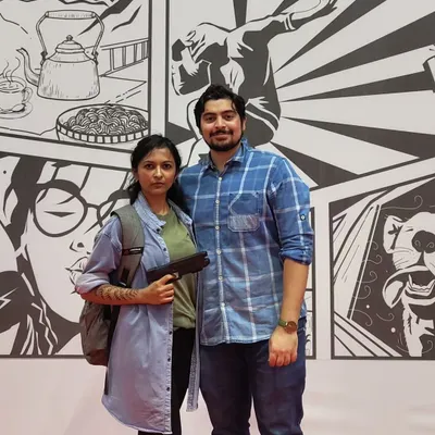 My complete Ellie cosplay from 'The Last of Us' at Comic-Con Bengaluru. I put together the entire look, including the temporary arm tattoo, to fully embody the character.