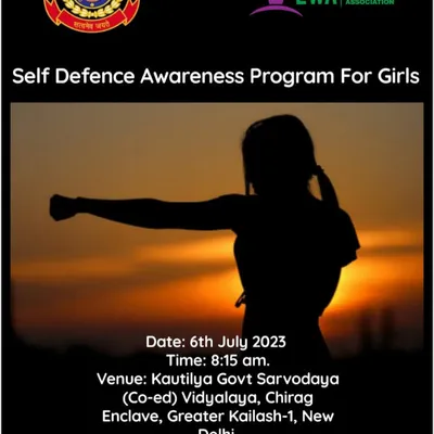 This is the official poster for a Self Defense Awareness Program for girls that I conducted in collaboration with the Delhi Police and Empowered Women's Association.