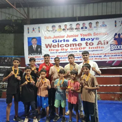 Another group shot of my young champions after their success at the Delhi Dual Boxing Championship. Their hard work and courage paid off.