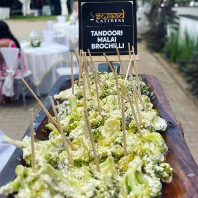 My Tandoori Malai Broccoli is a healthy yet incredibly flavourful starter. The broccoli is marinated in a creamy sauce and cooked in a tandoor, making it a popular choice for weddings and corporate events.