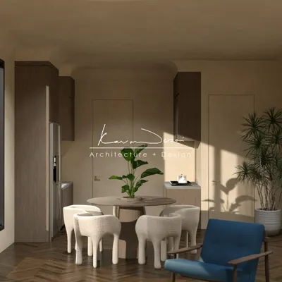 For this guest house in Gujarat, we created a space that asks you to pause. Soft lime-plastered walls, organic curves on the ceiling, and a muted earth palette create a home that breathes warmth and quiet sophistication.