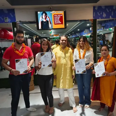 A proud moment with my first TTC batch of newly certified yoga teachers. Each of them has completed the 200-hour course and is ready to share the gift of yoga.
