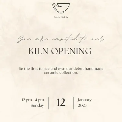 An invitation to our first-ever kiln opening. We invited our community to be the first to see and own our debut handmade ceramic collection, sharing in the surprise with us.
