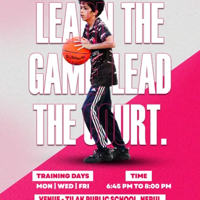 This poster contains all the information you need to enroll. Our training sessions are held on Mondays, Wednesdays, and Fridays from 6:45 PM to 8:00 PM at Tilak Public School in Nerul.