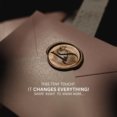 A custom wax seal with the couple's initials on an elegant envelope. This tiny touch adds a level of sophistication and personalization that changes everything.