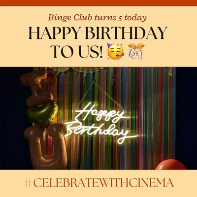 We love celebrating birthdays, including our own! This neon 'Happy Birthday' sign is just one of the many decor options available to make your special day shine in our private theatre.