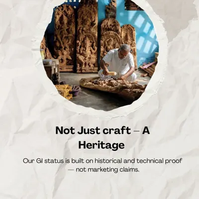 This is not just a craft, it is a heritage. Our GI status is built on historical and technical proof, a guarantee of the authenticity and quality that has defined Thammampatty for over a century.