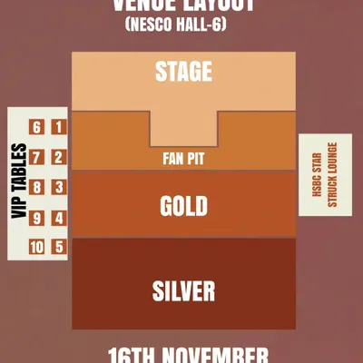Clear information is crucial for a positive fan experience. This venue layout for the Akon concert provided attendees with a simple, visual guide to the stage, fan pit, seating zones, and exclusive lounges.