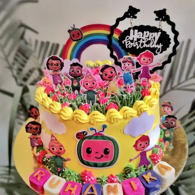 How vibrant and fun is this Cocomelon cake? Making these cartoon cakes always brings back so many memories. This one is for a little fan named Ruhanika.