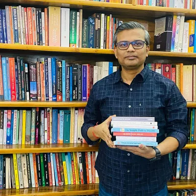 This is my personal library at home, which houses over a thousand books in English, Hindi, Sanskrit, and Urdu. Continuous reading and learning extend far beyond the law.