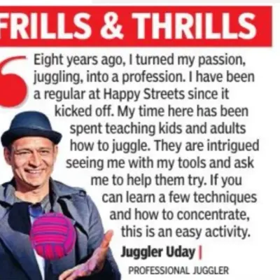 I was honored to be featured in this newspaper article for my work as a professional juggler. It highlights my passion for performing and teaching juggling to kids and adults at public events.