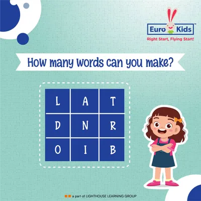 Let's play a word game. How many words can you make from the letters in this grid? Share your answers in the comments below.