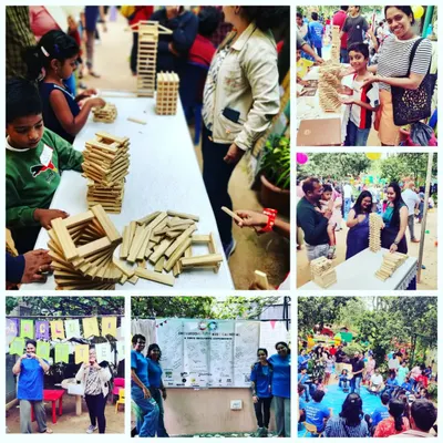 A collage capturing the wonderful energy at the 'Inclusion Matters' carnival. We were honored to be part of an event celebrating neurodiversity, where children of all abilities came together to build and create.