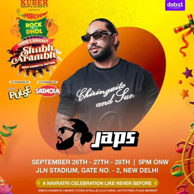 This is the official poster for my performance at India's Biggest Disco Dandiya Festival in Delhi. I was thrilled to bring my energy to such a massive Navratri celebration at the JLN stadium.