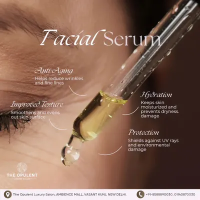 Facial serums are a key part of my treatments. This infographic highlights their benefits, from reducing fine lines and improving skin texture to providing deep hydration and protecting against environmental damage.
