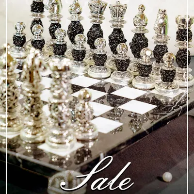 A stunning silver-plated chess set, where each piece is a work of art. This is more than a game; it is a statement of strategy and style, perfect for adding a touch of intellectual luxury to your home.
