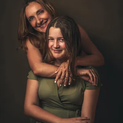 This studio portrait of a mother embracing her daughter has a classic, painterly quality. Behind the serious expressions, there were so many giggles, which sometimes make for the most brilliant candid shots.