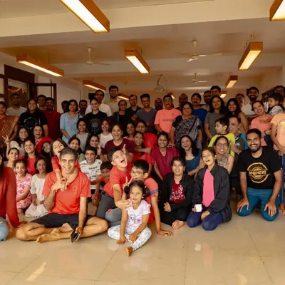 Happy Yoga Day! This photo, full of laughter and joy, captures the essence of our community. For me, yoga is about this oneness, bringing us closer to ourselves and to each other.