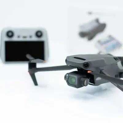 A look at my primary tool for aerial cinematography, the DJI Mavic 3 Classic. This professional-grade, DGCA-certified drone is key to capturing the stable, high-resolution footage I deliver for large-scale events.