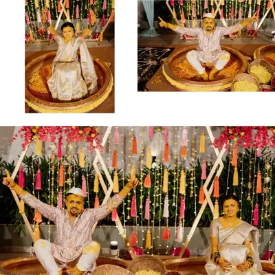 A fun and festive Haldi ceremony in full swing. Our venue provides the perfect backdrop for the vibrant colors and joyful rituals of this pre-wedding celebration.