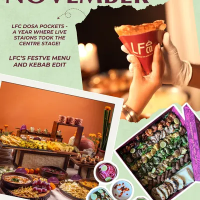A recap of our November highlights, featuring our popular Dosa Pockets and our festive Kebab Edit. Live stations and delicious delivery boxes were the stars of the month.