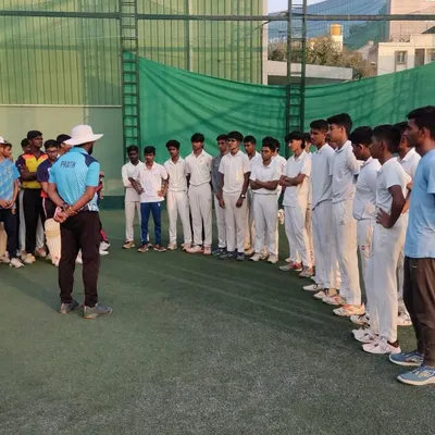 Addressing the next generation of cricketers during the U19 selections at Rx Cricket Academy. This is where future champions are found.