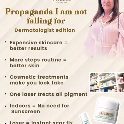 As a dermatologist, I rely on science, not marketing propaganda. This post debunks common skincare myths, such as the idea that expensive products guarantee better results or that cosmetic treatments must look unnatural. My practice is built on evidence-based, personalized care.