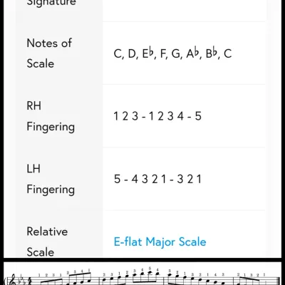 A guide to the C Minor scale, explaining key signatures, notes, and fingering. We focus on progressive learning to ensure our students get real results.