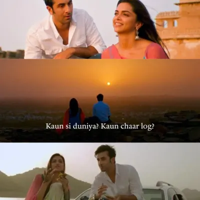 "Kaun si duniya? Kaun chaar log?" Relive this iconic sunset moment from Yeh Jawaani Hai Deewani with us at one of our beautiful outdoor screenings.
