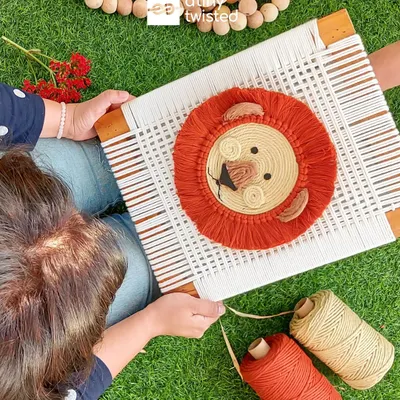 Rawrrr! Here's a peek at the making of my cutest creation yet, a lion face chair back. A client dreamt of handmade macramé furniture for kids, and I was so excited to bring it to life.