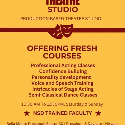We are always offering fresh courses at Chalo Theatre Studio. This poster details our offerings, from professional acting classes to confidence building, all taught by NSD trained faculty.