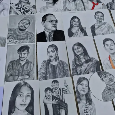 A collection of my artwork from the last two months, featuring both paid commissions and follower sketches.