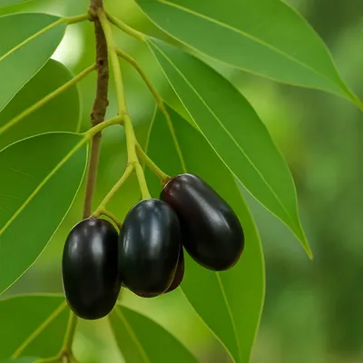 Jamun, or Indian blackberry, is a superfruit I often recommend, especially for my diabetic clients. Its compound, jamboline, is known to help control blood sugar levels. It's also rich in Vitamin C and iron, making it great for immunity and digestion.