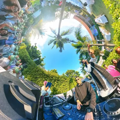 Music makes the world go round, literally. This 360-degree view captures the epic scale of a destination wedding baraat I played in Thailand. I bring the party anywhere you want to go.