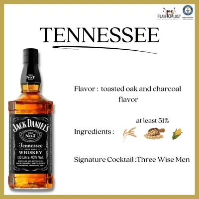 A quick guide to Tennessee Whiskey. We teach our students about the specific rules of different spirits, such as the charcoal filtering process that defines this American whiskey style.
