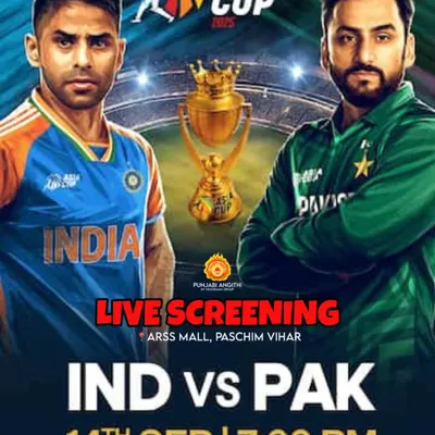 The ultimate rivalry, India vs Pakistan, live on the big screen. I make sure you don't miss a single ball. Come over to my ARSS Mall outlet for the best group viewing experience.