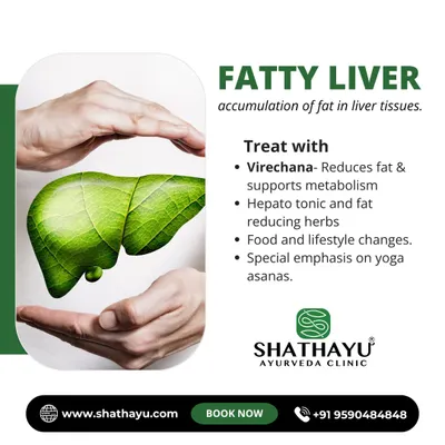 A fatty liver indicates a deeper metabolic imbalance. I treat this condition with a structured approach that includes Virechana detox to reduce fat, hepato tonic herbs to support the liver, and specific lifestyle changes.