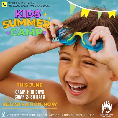 The pure joy of a summer well spent. This happy swimmer is ready to dive into our Kids Summer Camp, a program designed for fun, learning, and making unforgettable memories in the pool.
