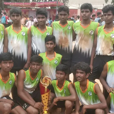 Our Under 17 boys team, proud winners at the taluk-level Kho-Kho tournament. This victory is a testament to their hard work and our academy's competitive training program.