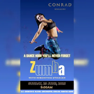 Let's dance it out at the Conrad Bengaluru! An invitation for a Sunday morning sweat session you'll never forget.