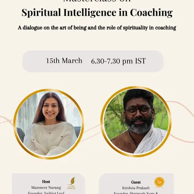 This was for a masterclass I hosted on Spiritual Intelligence in Coaching. It was a dialogue with a fellow coach, where I stepped into the role of a curious soul, asking questions about how our own 'being' impacts our coaching practice.