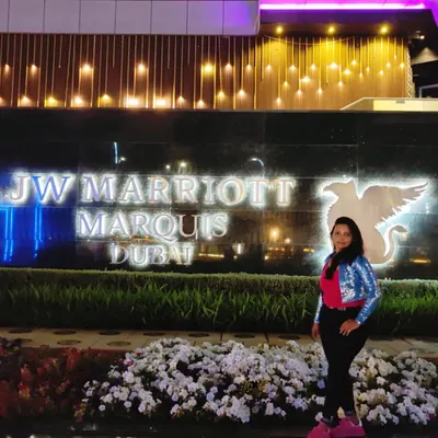 Arriving at the magnificent JW Marriott Marquis in Dubai for a destination event. I handle events at premier international venues, ensuring a world-class experience for my clients and their guests, no matter the location.