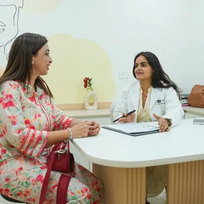 A snapshot from a one-on-one consultation with Dr. Shayista Kazi. We take the time to listen to your concerns and create a personalized treatment plan that is right for you.